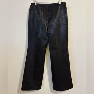 Marlowe Metallic Wool Pleated Wide-Leg Trousers in Brown/Black, Size 44 (US 10)